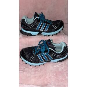 Adidas Black and Aqua Blue Trail Cross Training Shoes. Women's 9.5